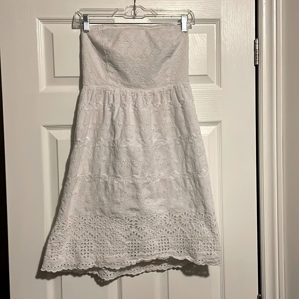 White strapless dress Size 6